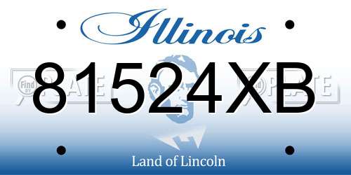 81524XB Illinois License Plate