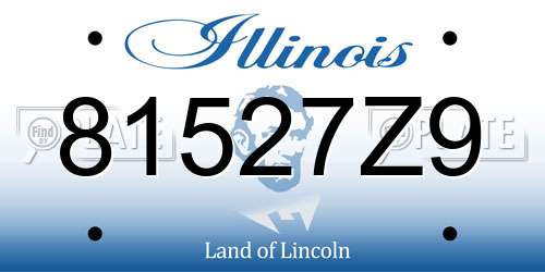 81527Z9 Illinois License Plate