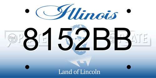 8152BB Illinois License Plate