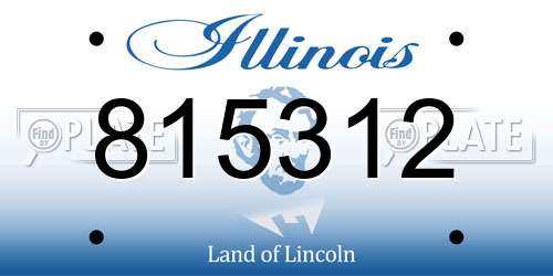 815312 Illinois License Plate