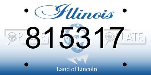 815317 Illinois License Plate