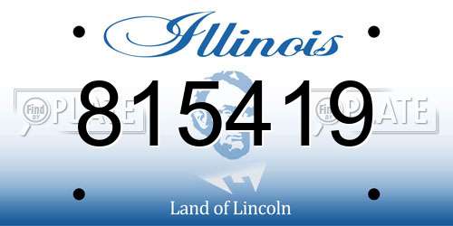 815419 Illinois License Plate