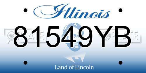 81549YB Illinois License Plate