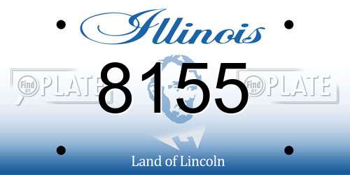 8155 Illinois License Plate