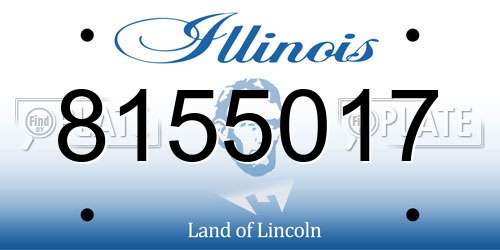 8155017 Illinois License Plate