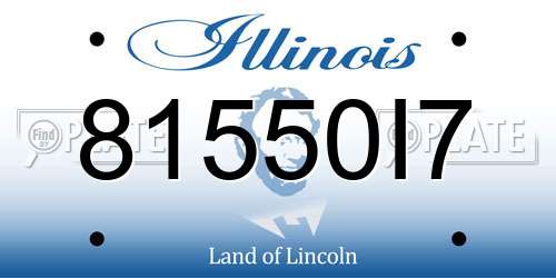 81550I7 Illinois License Plate