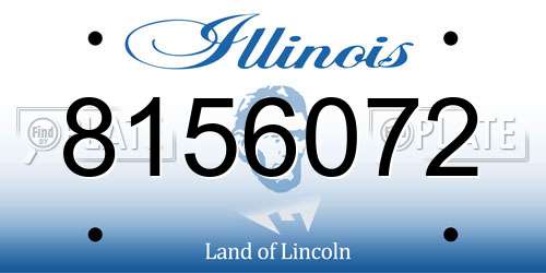 8156072 Illinois License Plate