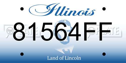 81564FF Illinois License Plate