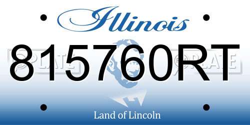 815760RT Illinois License Plate