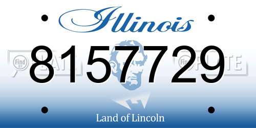 8157729 Illinois License Plate