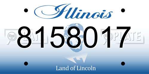 8158017 Illinois License Plate