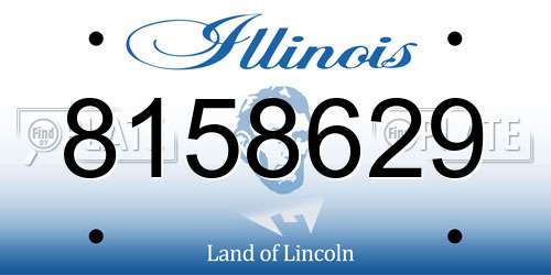 8158629 Illinois License Plate