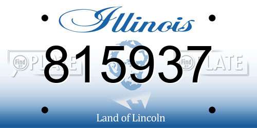 815937 Illinois License Plate