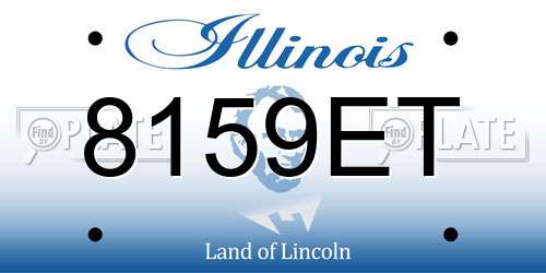 8159ET Illinois License Plate