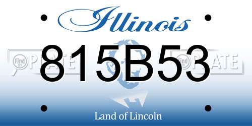 815B53 Illinois License Plate