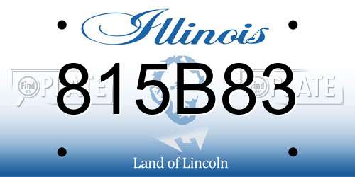 815B83 Illinois License Plate