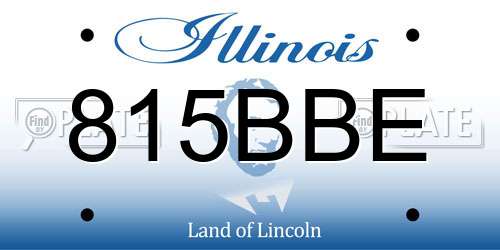 815BBE Illinois License Plate