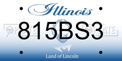 815BS3 Illinois License Plate