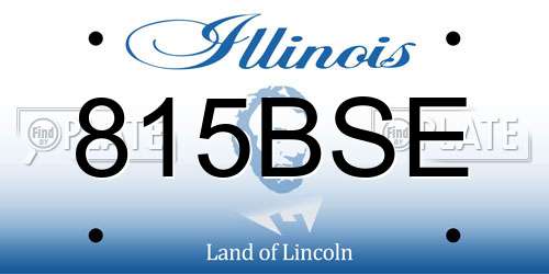 815BSE Illinois License Plate