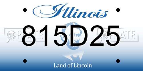 815D25 Illinois License Plate
