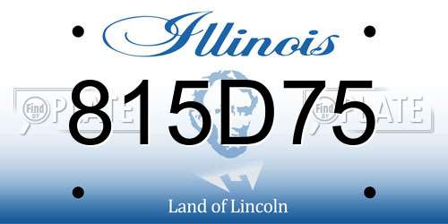 815D75 Illinois License Plate