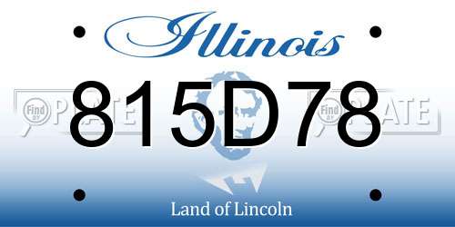 815D78 Illinois License Plate