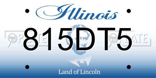 815DT5 Illinois License Plate