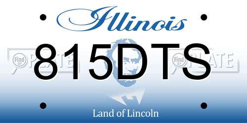 815DTS Illinois License Plate