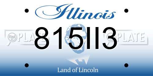 815II3 Illinois License Plate