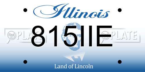 815IIE Illinois License Plate