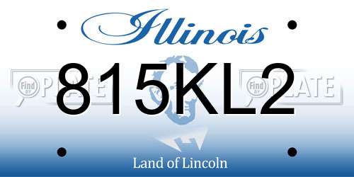 815KL2 Illinois License Plate