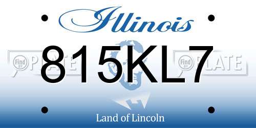 815KL7 Illinois License Plate