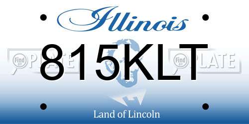 815KLT Illinois License Plate