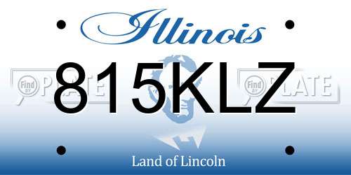 815KLZ Illinois License Plate