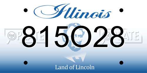 815O28 Illinois License Plate