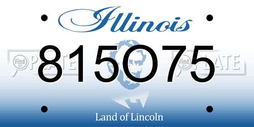 815O75 Illinois License Plate