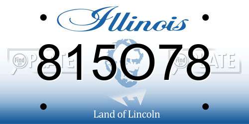 815O78 Illinois License Plate
