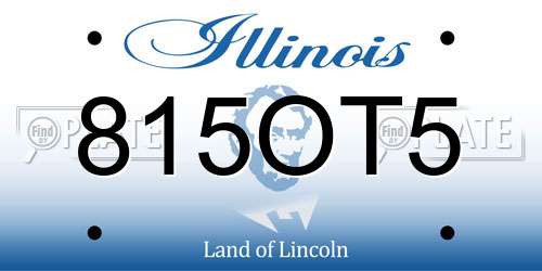 815OT5 Illinois License Plate