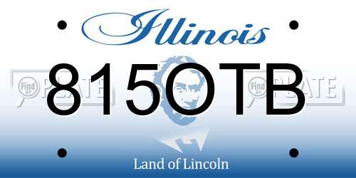 815OTB Illinois License Plate