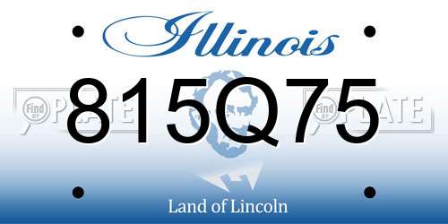 815Q75 Illinois License Plate
