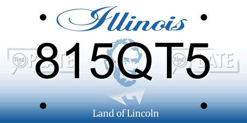 815QT5 Illinois License Plate