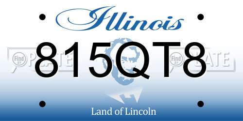 815QT8 Illinois License Plate
