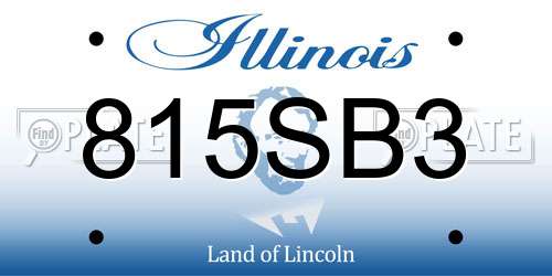 815SB3 Illinois License Plate