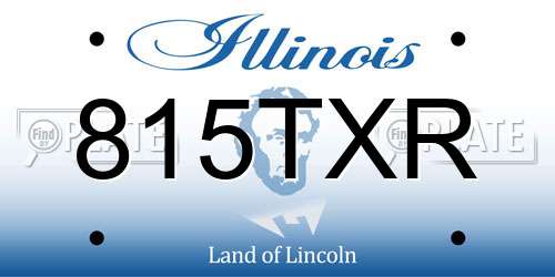 815TXR Illinois License Plate