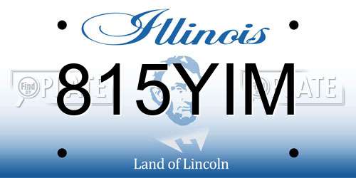 815YIM Illinois License Plate