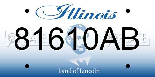 81610AB Illinois License Plate