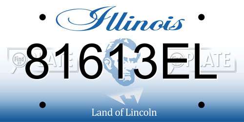 81613EL Illinois License Plate