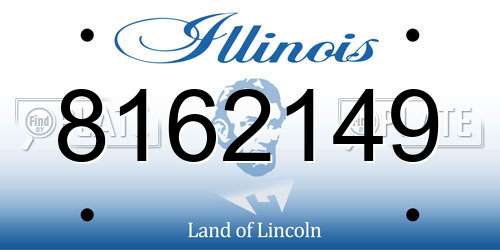 8162149 Illinois License Plate