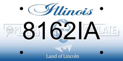 8162IA Illinois License Plate