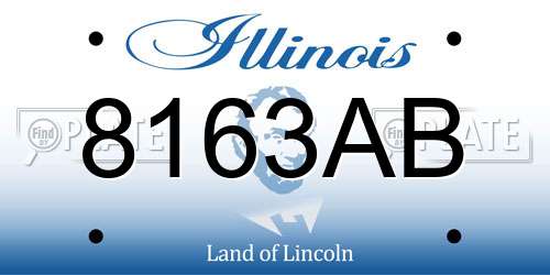 8163AB Illinois License Plate